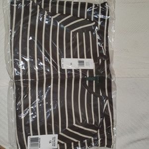 Ralph Lauren Brown & Cream Long Sleeve Top